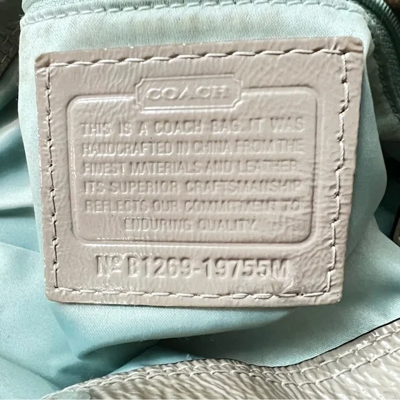 Coach Tan Leather Shoulder Bag with Relaxed Silhouette# 19755 - Picture 7 of 10